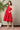 Breezy Scarlet Layered Maternity & Nursing Flow Dress MOMZJOY.COM