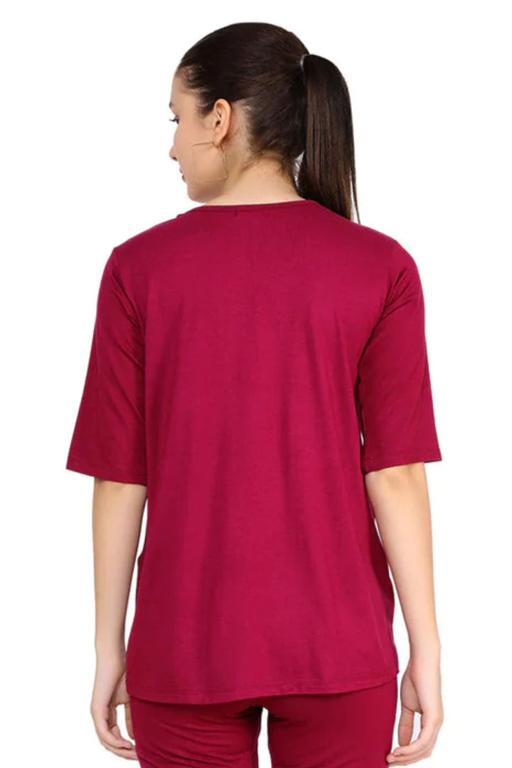 Burgundy Maternity Top MOMZJOY.COM