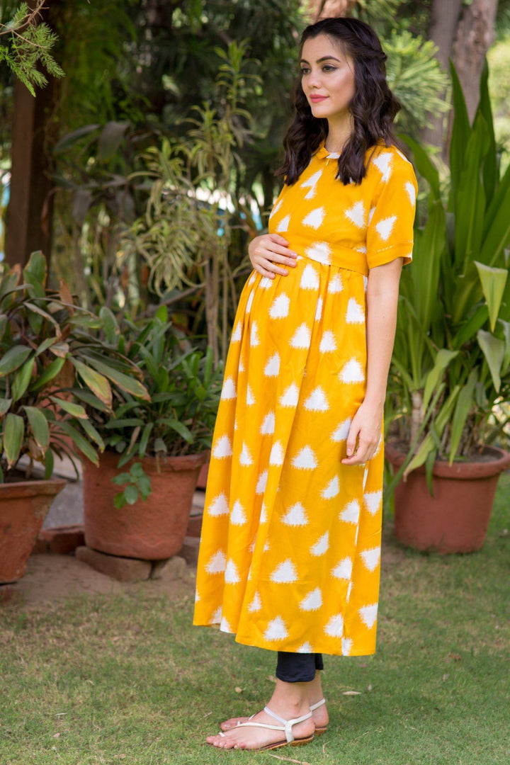 Canary Triangle Maternity & Nursing Dress - MOMZJOY.COM