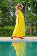 Canary Yellow Maternity & Nursing Kaftan Dress + Matching Swaddle Set Of 2 momzjoy.com