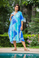 Sea Breeze Maternity & Nursing Kaftan Dress momzjoy.com