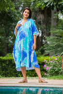 Sea Breeze Maternity & Nursing Kaftan Dress momzjoy.com