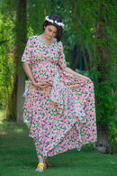 Pink Blush Maternity Flow Dress