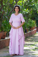 Angelic Baby Polka Maternity Flow Dress momzjoy.com