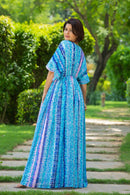 Aztec Waves Maternity Kaftan Dress momzjoy.com
