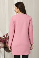 Charming Candy Floss Quilted Maternity & Nursing Wool Top MOMZJOY.COM