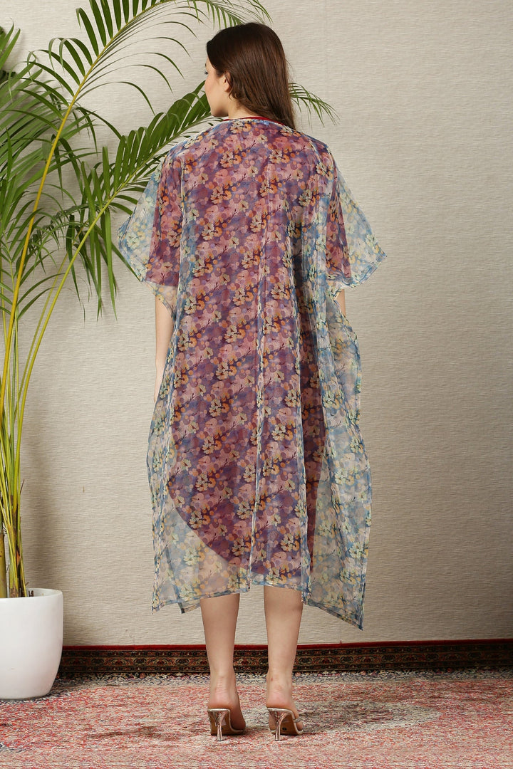 Love Breezy Blue Organza Maternity Cover Up momzjoy.com