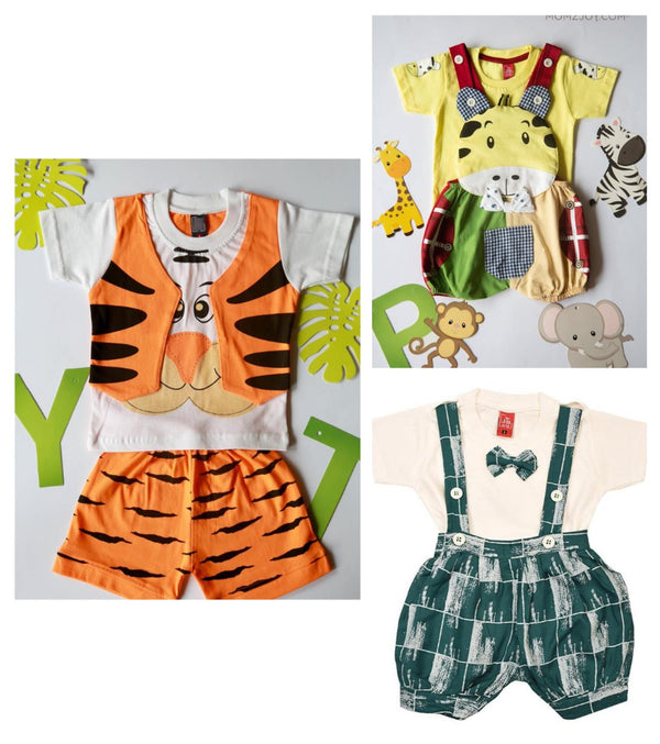 Orange Tiger Baby Set of 3 (0-18m) MOMZJOY.COM