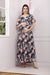 Midnight Blue Flowerbomb Maternity & Nursing Maxi Dress momzjoy.com