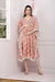 Splendid Floral Maternity & Nursing Peach Kaftan (100% Cotton) momzjoy.com
