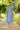 Pastel Blue Concealed Zips Maternity & Nursing Dress MOMZJOY.COM