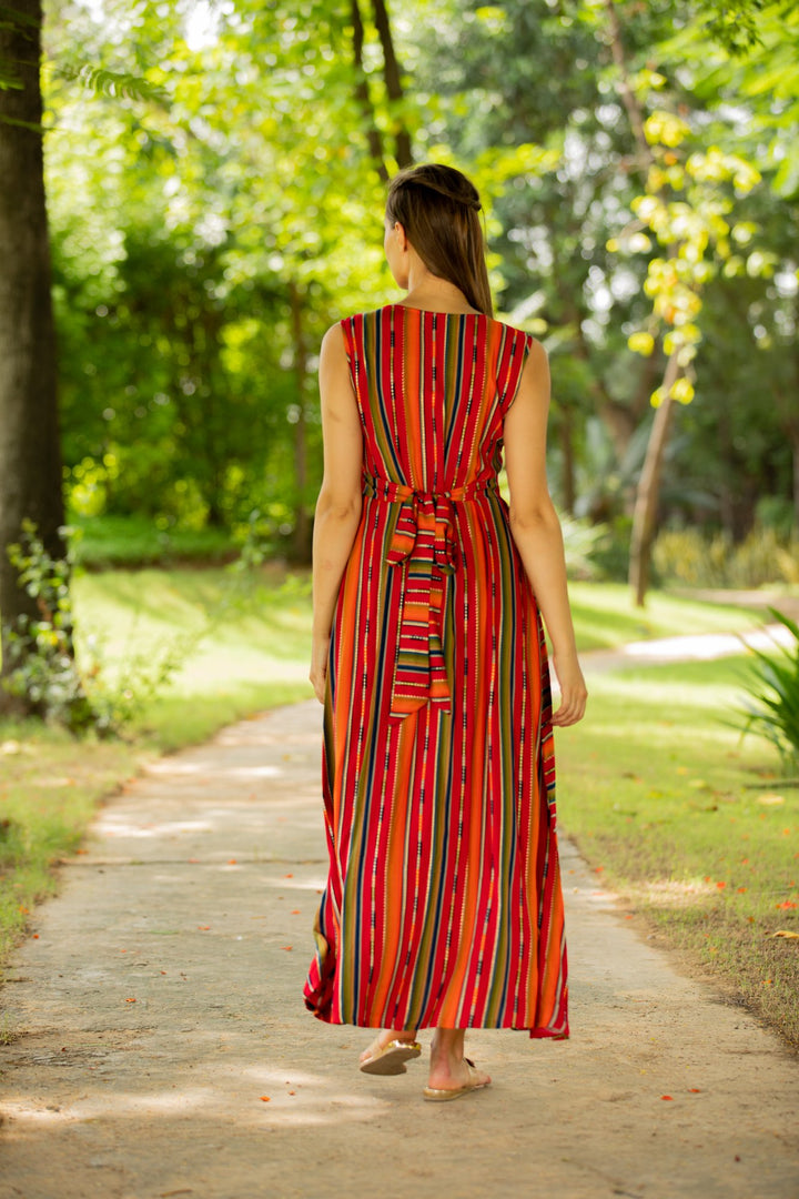 Chic Sunrise Maternity and Nursing Maxi Dress momzjoy.com