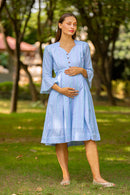 Cute Front Button Maternity & Nursing Dress
