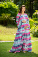 Pastel Mosaic Maternity & Nursing Dress MOMZJOY.COM