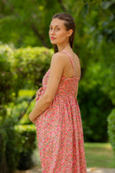 Azure Pink Floral Maternity & Nursing Jacket Dress (Set of 2) momzjoy.com