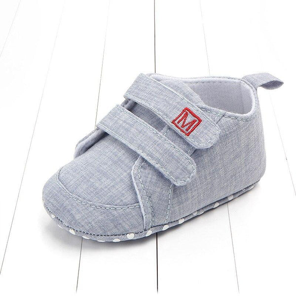 Grey Baby Shoes (0-6 months) - MOMZJOY.COM