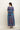 Doodling Floral Blue Maternity Knot Dress MOMZJOY.COM