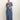 Doodling Floral Blue Maternity Knot Dress MOMZJOY.COM