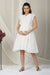 Vintage Snowy Maternity & Nursing Flowy Dress (100% Cotton) momzjoy.com