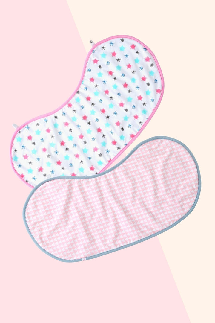 Starry Array - Bib cum Burp Cloth (Set of 2) MOMZJOY.COM