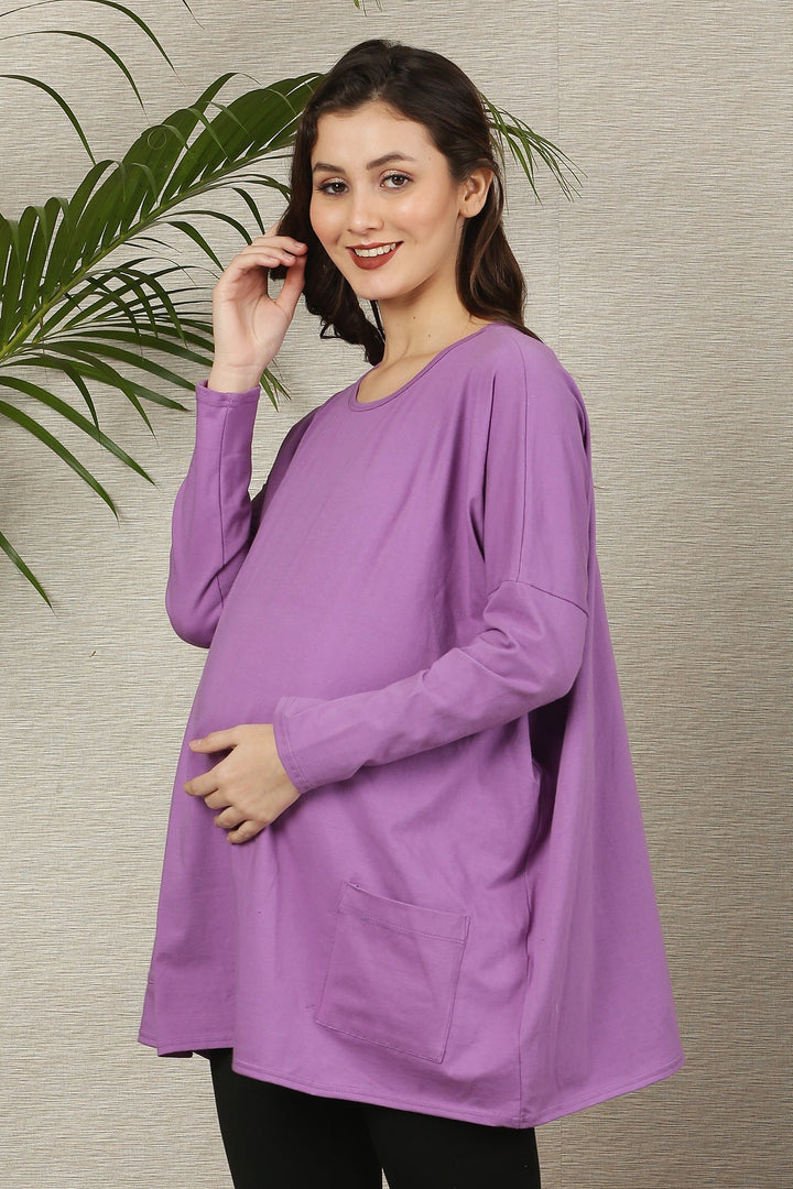 Chic Orchid Maternity Top momzjoy.com