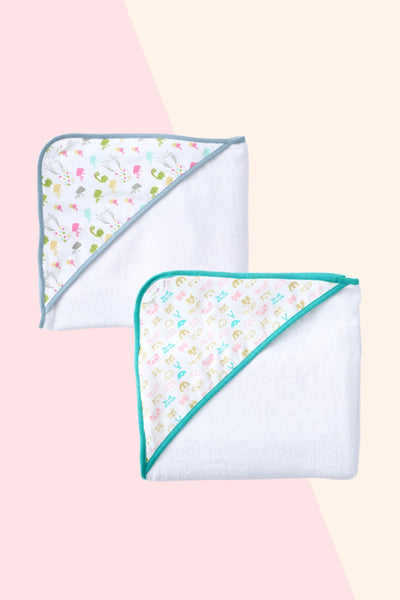 Dino Forest - Hooded Towels (Set of 2) MOMZJOY.COM