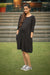 Black Pocket Maternity Dress momzjoy.com