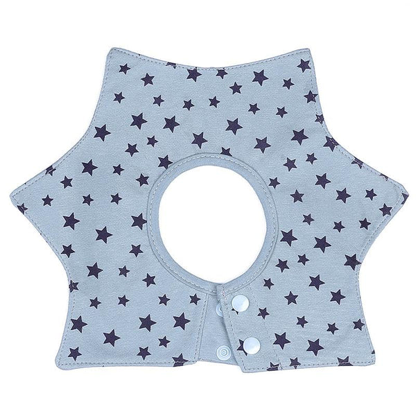 Light Blue Starry Cotton Baby Bib (0-3 years) - MOMZJOY.COM