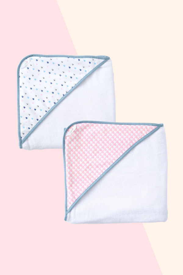 Pink Sail - Hooded Towels (Set of 2) MOMZJOY.COM