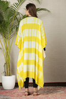 Yellow Tie & Dye Cascading Maternity Cover Up (100% Cotton) momzjoy.com