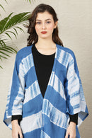 Cobalt Blue Tie & Dye Cascading Maternity Cover Up (100% Cotton) momzjoy.com