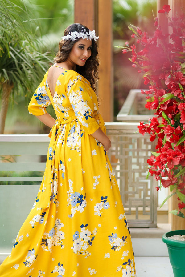 Latest Printed Simple Gown Design For Women 2022