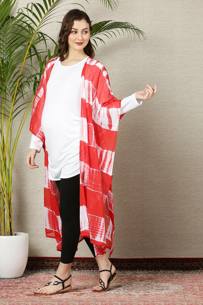 Sizzling Tie & Dye Cascading Maternity Cover Up (100% Cotton) momzjoy.com