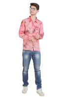 Men Rose Pink Tie & Dye Shirt MOMZJOY.COM