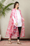 Classic Hot Pink Breezy Organza Maternity Cover Up momzjoy.com
