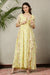 Calm Lemony Floral Maternity Flow Dress momzjoy.com