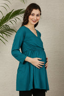 Emerald Maternity & Nursing Wrap Top momzjoy.com