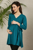 Emerald Maternity & Nursing Wrap Top momzjoy.com