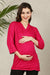 Maternity & Nursing Wrap Tops - Black & Pink Twin Pack MOMZJOY.COM