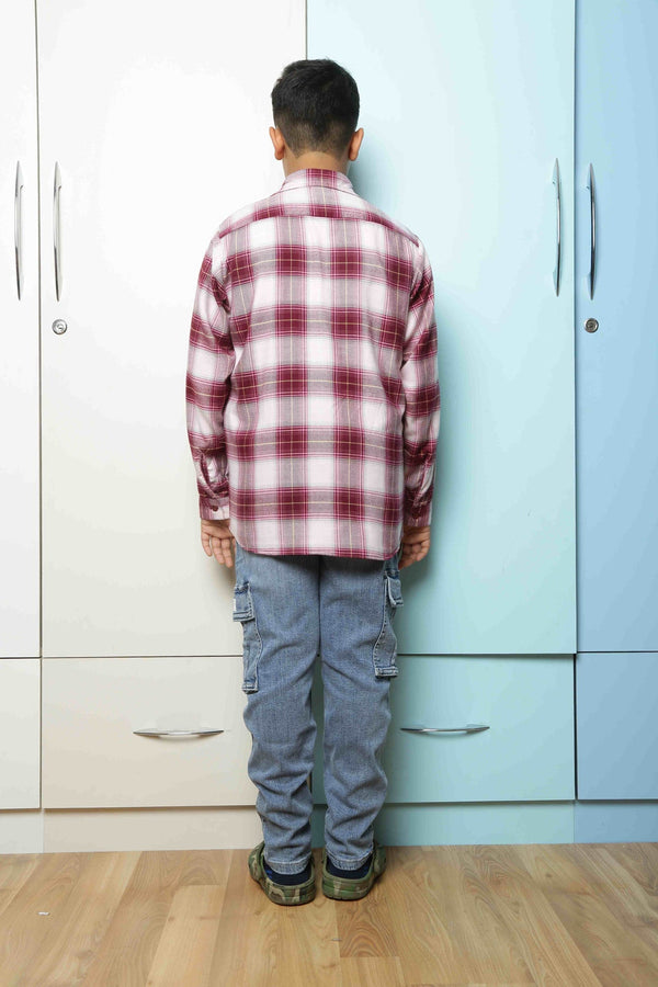 Flannel Red Check Shirt (8 yr to 10 years) MOMZJOY.COM