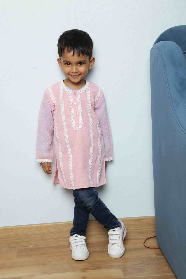 Festive Baby Pink Kurta (0-8 Yrs) MOMZJOY.COM