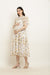 Soothing Ivory Yellow Floral Maternity & Nursing Frill Dress momzjoy.com