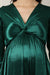 Pleasing Emerald Velvet Knot Dress MOMZJOY.COM