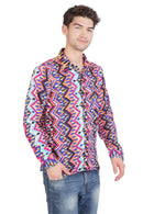 Men Abstract Colorful Shirt MOMZJOY.COM