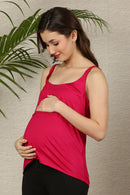 Maternity & Nursing Camisoles - Blue & Pink Twin Pack MOMZJOY.COM