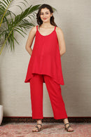 Adorable Hot Red Maternity & Nursing Coord Set (2Pc) momzjoy.com