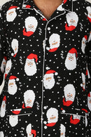 Christmas Eve Rich Black Men Night Suit Set (Set Of 2) MOMZJOY.COM