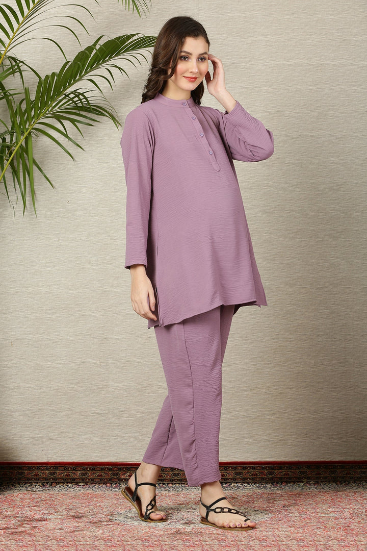 Charming Lilac Maternity & Nursing Coord Set (2Pc) momzjoy.com