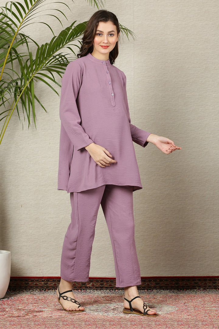 Charming Lilac Maternity & Nursing Coord Set (2Pc) momzjoy.com