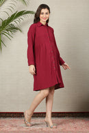 Effortless Redberry Maternity & Nursing Shirt Dress momzjoy.com